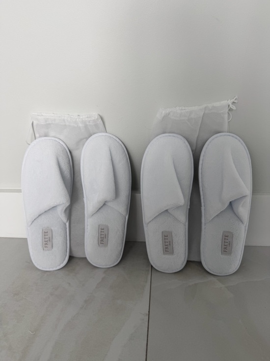 Frette Other - 2 New Pairs Frette 1860 Velour Slippers Exclusively Designed for the St Regis OS
